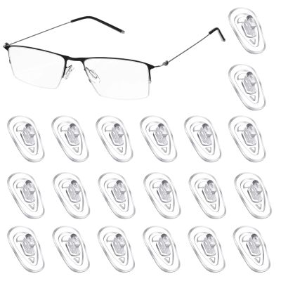 10 Pairs Eyeglasses Nose Pads, Eye Glass Nose Pads Non Slip, Silicone Eye Glass Repairing Kit for Glasses, Sunglasses Screw-in 14mm