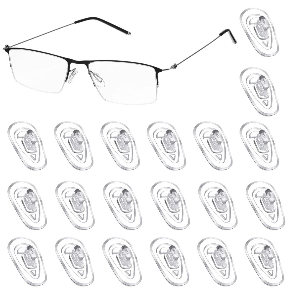 10 Pairs Eyeglasses Nose Pads, Eye Glass Nose Pads Non Slip, Silicone Eye Glass Repairing Kit for Glasses, Sunglasses Screw-in 14mm