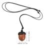 Tofficu Portable Medicine Dispenser Acorn Shape Small Tablets Organizer with Lanyard Mini Sealing Pill Case for Travel and Daily Medication Storage view 2