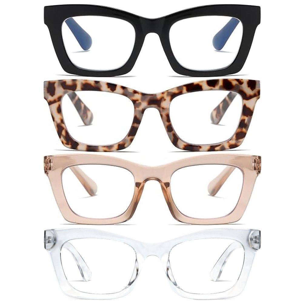 CCVOO Stylish Reading Glasses for Women, Eyeglasses, Blue Light Readers for Women