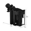 FAVOMOTO Walker and Wheelchair Cup Holder with Phone Stand 2-in-1, Black Drink Bottle Rack for Elderly Mobility Aids, Compatible with Strollers, Rollators, and Walkers view 2