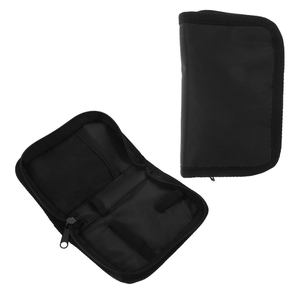 2pcs Blood Meter Storage Bag Equipment Organizer with Pocket for Medicine Pens and Supplies Portable Health Monitoring Storage