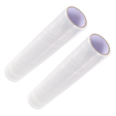 IMUSINICE Disposable Food Cling Wrap Roll 2pcs 25cm X 45m Pe Foodservice Film with Slide Cutter Airtight Food Save Wrap for Kitchen and Household Use
