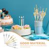 IMUSINICE 40pcs Gold and Silver Foil Star Paper Straws Decorative Holiday Drinking Straws for Christmas New Year Party Wedding Bridal Shower view 3