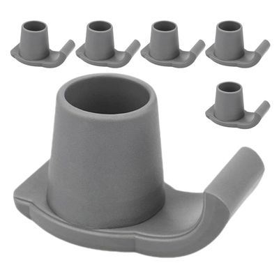 SECFOU 6pcs Walker Ski Glides Non-Slip Pads Universal 28-Hole Walker Feet Accessories for Folding Mobility Aid Replacement Parts for Seniors