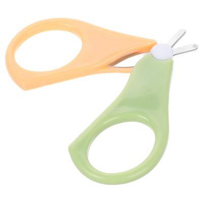 FRCOLOR Nail Scissors and Clippers Set for Newborns, Stainless Steel Round Tip Safety Grooming Tools for Nail Trimming and Care