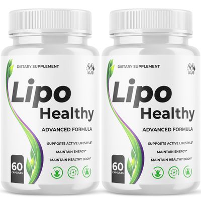 (2 Pack) Lipo Healthy Capsules, Official LipoHealthy Pills with All Natural Ingredient, Advanced Overall Health and Wellness Vitamin Supplement for Maximum Strength Multivitamin Support (120 Capsules)
