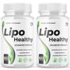 (2 Pack) Lipo Healthy Capsules, Official LipoHealthy Pills with All Natural Ingredient, Advanced Overall Health and Wellness Vitamin Supplement for Maximum Strength Multivitamin Support (120 Capsules) view 1