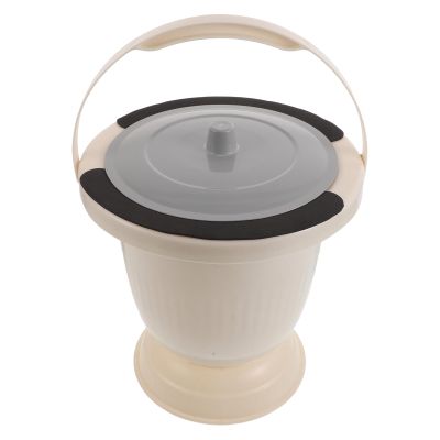 IWOWHERO Chamber Pot with Lid - Toilet Bucket with Handle and Lid - Unisex Bedpan Urinal Bottle Spittoon for Bedridden Or Elderly, Emergency Car Toilet for