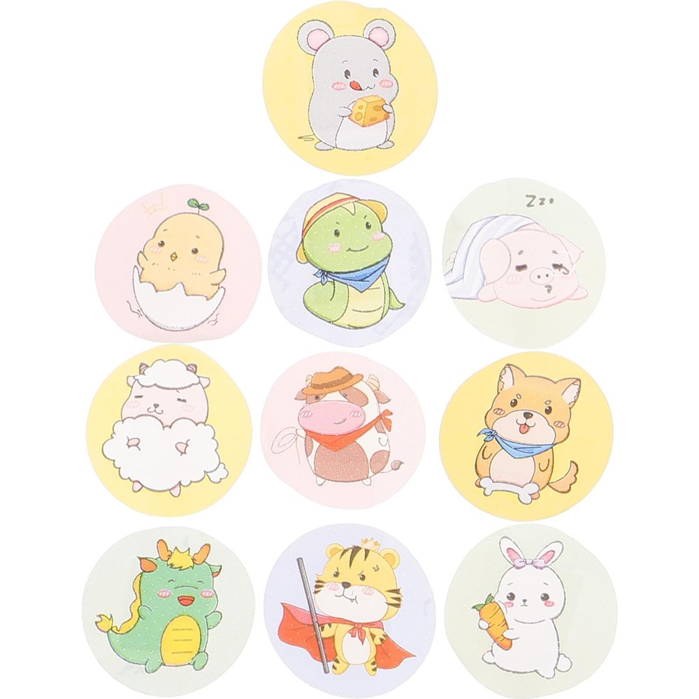 120pcs Cartoon Round Adhesive Bandages Small Wound Patches Waterproof Breathable Bandages for Skin Protection
