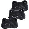 Abaodam Cute Cartoon Sleep Mask for Sleeping, 3pcs Black Cat Eye Covers, Light Blocking Eye Mask for Teens and Adults, Portable Home Sleeping Accessory view 1