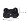 Abaodam Cute Cartoon Sleep Mask for Sleeping, 3pcs Black Cat Eye Covers, Light Blocking Eye Mask for Teens and Adults, Portable Home Sleeping Accessory view 2