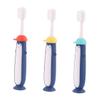 HOODANCOS 3pcs Toothbrush Set Soft Bristle Cartoon Teeth Cleaning Brush for 3-12 Years Old Training Toothbrushes Blue Yellow Red Random Color view 1