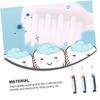 HOODANCOS 3pcs Toothbrush Set Soft Bristle Cartoon Teeth Cleaning Brush for 3-12 Years Old Training Toothbrushes Blue Yellow Red Random Color view 3