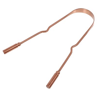 VICASKY Pure Copper U Shape Tongue Scraper Tongue Cleaning Device Oral Care Accessory for Adults Maintain Oral Hygiene and Fresh Breath