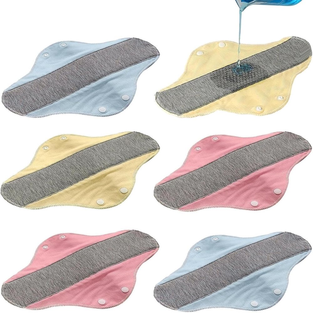1Pack Reusable Incontinence Pads for Women,Leak-Proof Washable Cloth Menstrual Pads,with Honeycomb Absorbent LayersTechnology,Breathable,Eco-Friendly,Cotton,for Heavy Menstrual Flows, Incontinences