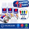 Newport Butane Refill for Lighters Ultra Refined, 145ml, Near Zero Impurities, Made in UK, Universal Lighter Refill with 4 Adapters & 2 Flints, for Torch & Cigar Lighters, (4) view 4