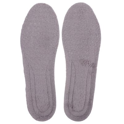 IWOWHERO Thermal Winter Insoles for Men and Women, Thick Self-Heating Plush Shoe Inserts, Grey Size 43-44, Shock Absorption Cushion for Cold Weather and Outdoor Sports