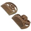 Anneome Green Sandalwood Hair Caring Comb Set 2pcs (2-inch 4-inch) Anti-Static Scalp Massage Wood Combs for Meridian Head Massage and Relaxation view 1