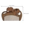 Anneome Green Sandalwood Hair Caring Comb Set 2pcs (2-inch 4-inch) Anti-Static Scalp Massage Wood Combs for Meridian Head Massage and Relaxation view 2