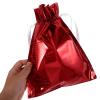 SEWOART 12pcs Foil Christmas Drawstring Bags Glitter Holiday Candy Pouches with Ribbon Ties for Party Favor Wrapping and Packaging view 4