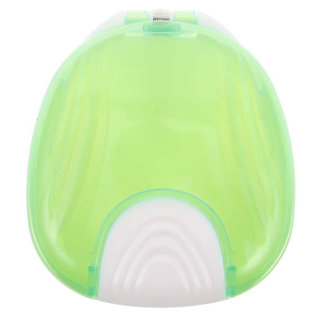 TEHAUX Retainer Case Press Shell Shaped, Fluorescent Green Retainer Storage Container, Portable Tooth Appliance Box for Travel and Orthodontic Use