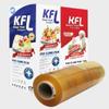 KFL PVC Cling Film for Food Wrapping with Serrated Cutter, Microwave Safe, BPA Free, 17" x 4000', 1 Pack