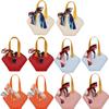 10 Pack Leather Gift Boxes with Ribbon: Heart Shape PU Leather Mini Handbag Gift Bags, Reusable Party Favor Bag, Candy Favor Boxe for Wedding Birthday Bridal Shower Baptism Baby Shower Party Decor view 1