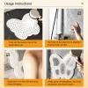 Eminchu Shower Foot Scrubber Mat, Back Washer Exfoliating Bath Wash Pad, Wall Mounted Slip Mat with Suction Cups, Ideal for Bathroom Use, TPE PA, 40x35cm view 3