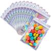 100 Pcs Holographic Mylar Bags, Sealable Odor Proof Foil Pouch Bag with Clear Window, Small Bussiness Packaging Supplies (4.7 x 7 Inch) view 1