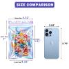 100 Pcs Holographic Mylar Bags, Sealable Odor Proof Foil Pouch Bag with Clear Window, Small Bussiness Packaging Supplies (4.7 x 7 Inch) view 3