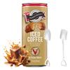 Chocolate Caramel Iced Coffee Drink, Ready to Drink Coffee Beverage, Sweet Creamy Cold Can, 8 fl oz with Dumbass Coffee Mini Metal Shovel Spoons (Caramel Flavor) Shovel Spoons view 1