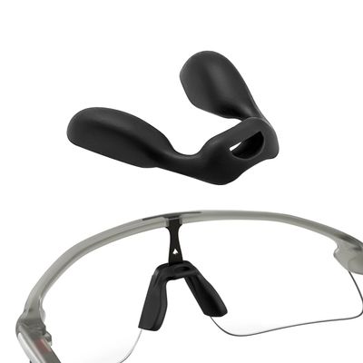 Silicone Replacement Nose Pads for Oakley Stunt Devil OO9517/Stunt Devil S OO9518/Stunt Devil A OO9525 Sunglasses, Black Large Size Soft Nose Piece Guard