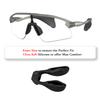 Silicone Replacement Nose Pads for Oakley Stunt Devil OO9517/Stunt Devil S OO9518/Stunt Devil A OO9525 Sunglasses, Black Large Size Soft Nose Piece Guard view 2