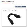 Silicone Replacement Nose Pads for Oakley Stunt Devil OO9517/Stunt Devil S OO9518/Stunt Devil A OO9525 Sunglasses, Black Large Size Soft Nose Piece Guard view 3