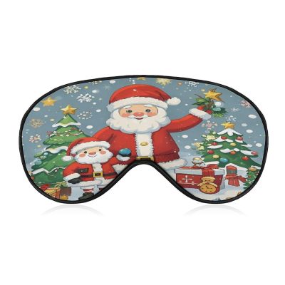 Cute Christmas Holidays Sleep Mask for Men Women Elastic Strap Eyeshade Lightweight Sleeping Blindfold Soft Breathable Eye Cover Comfortable Sleep Shade Cover for Sleeping Travel