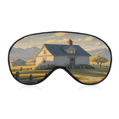 House on The Prairie Sleep Mask for Men Women Elastic Strap Eyeshade Lightweight Sleeping Blindfold Soft Breathable Eye Cover Comfortable Sleep Shade Cover for Sleeping Travel