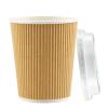 12oz Coffee Cups with 100 Pack 400ml Double Wall Insulated | Small Coffee Cups - For Birthday, Office, Home, Bathroom, Easter, Tea view 1