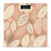 White and Brown Leaves Scale for Body Weight Anti-Slip Tempered Glass Digital Bathroom Scales Clear LCD Display Weighing Scale Safe Rounded Corners Smart Scales