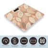 White and Brown Leaves Scale for Body Weight Anti-Slip Tempered Glass Digital Bathroom Scales Clear LCD Display Weighing Scale Safe Rounded Corners Smart Scales view 3