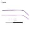 1 Pair Glasses Arm Replacement Leg Sunglasses Eyeglasses Replacement Metal Leg Repair Eyewear Accessories(Purple) view 2