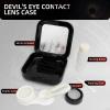 Contact Lens Cases Halloween Scary Eye Personality Contact Storage Box with Mirror Tweezers & Suction StickNo Contain Contact LensTravel Portable Lens Organizer BoxD view 3
