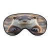 Cute Otter Sleep Mask for Men Women Elastic Strap Eyeshade Lightweight Sleeping Blindfold Soft Breathable Eye Cover Comfortable Sleep Shade Cover for Sleeping Travel view 1
