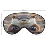 Cute Otter Sleep Mask for Men Women Elastic Strap Eyeshade Lightweight Sleeping Blindfold Soft Breathable Eye Cover Comfortable Sleep Shade Cover for Sleeping Travel view 2