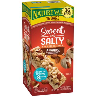 Natures-Valley Sweet and Salty Nut Almond Granola Bars, Bulk Pack (36 Count), 43.2 OZ
