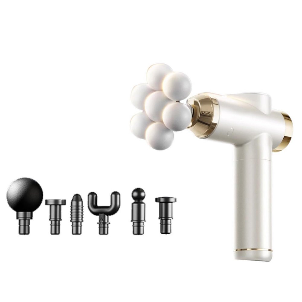 Smart Deep Tissue Massage Gun - Multi-Head & Quiet, Perfect for Muscle Recovery and Relaxation, Portable Deep Tissue Percussion Massager with 6 Speeds & 7 Attachments