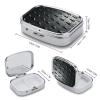 Abstract Diamond Plate Pill Organizer Metal Pill Case with 2 Compartments Small Pill Box Medication Holder Travel Pill Container Square Medicine Organizer Portable Medicine Box view 2