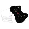 HEALEEP Heatable USB Sleep Eye Mask 3D Cartoon Cat Design, Black Heating Blinder for Eye Comfort and Warm Steam Therapy, Comfortable Sleep Shade for Travel and Night Use view 1