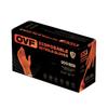OVF nitrile gloves 10Mil Diamond-texturd grip for industrial,Blcak&Orange nitrile gloves food applications,100Pcs-Black (Orange, XL) view 1