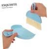 VICASKY Mini Broom and Dustpan Set, Handheld Crumb Sweeper with Brush, Portable 2pcs Cleaning Kit for Home, Table, Sofa, Keyboard Blue and White view 3